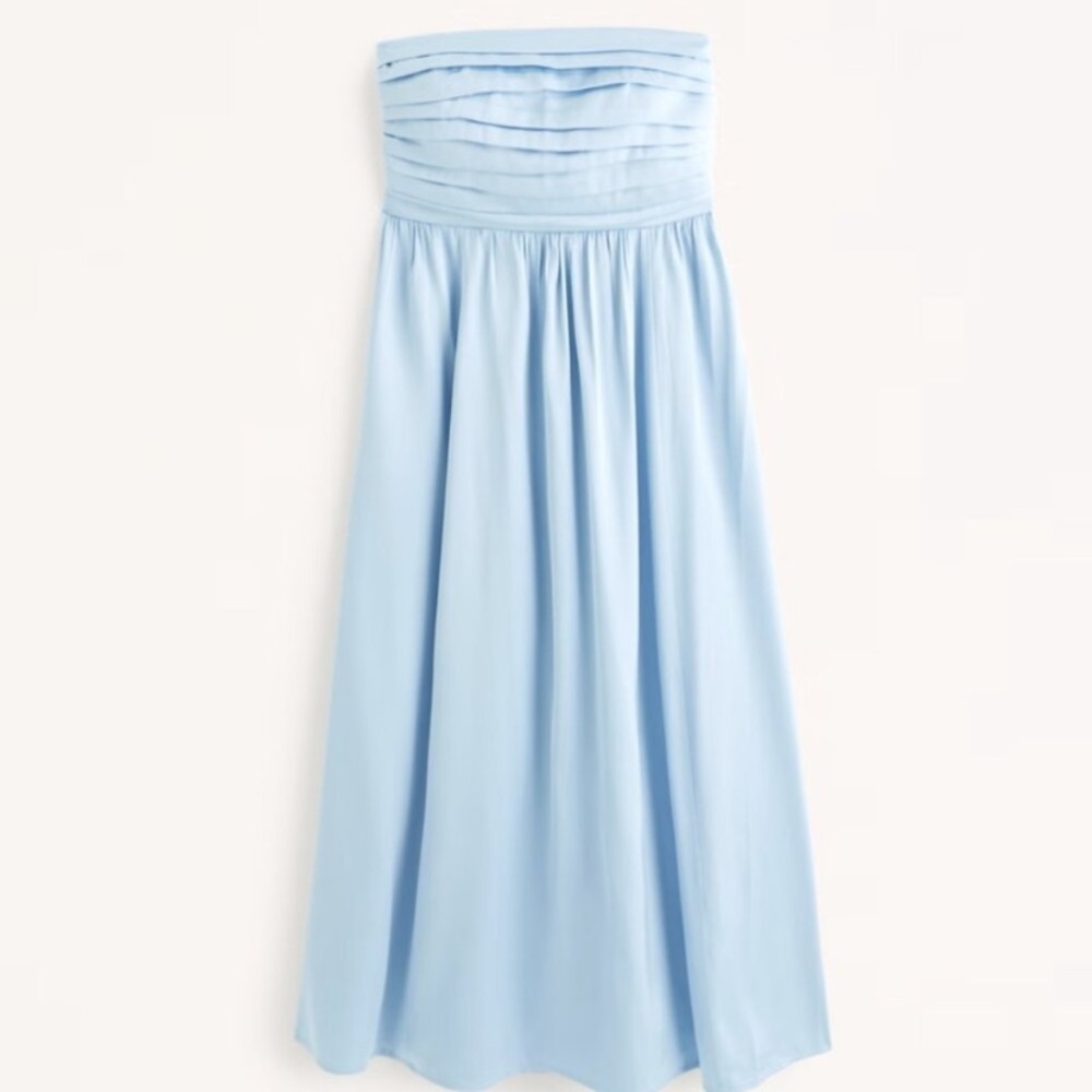 NWT Abercrombie Satin Strapless midi dress